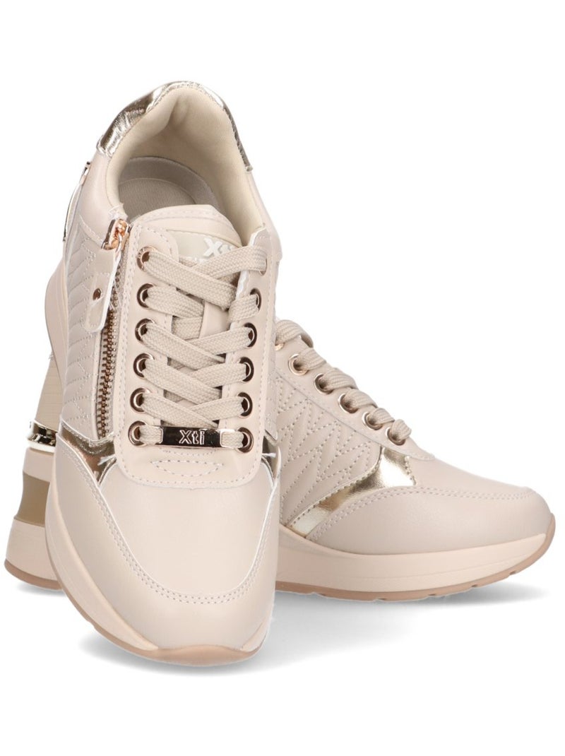Baskets sport femme à lacets Beige - Kiabi