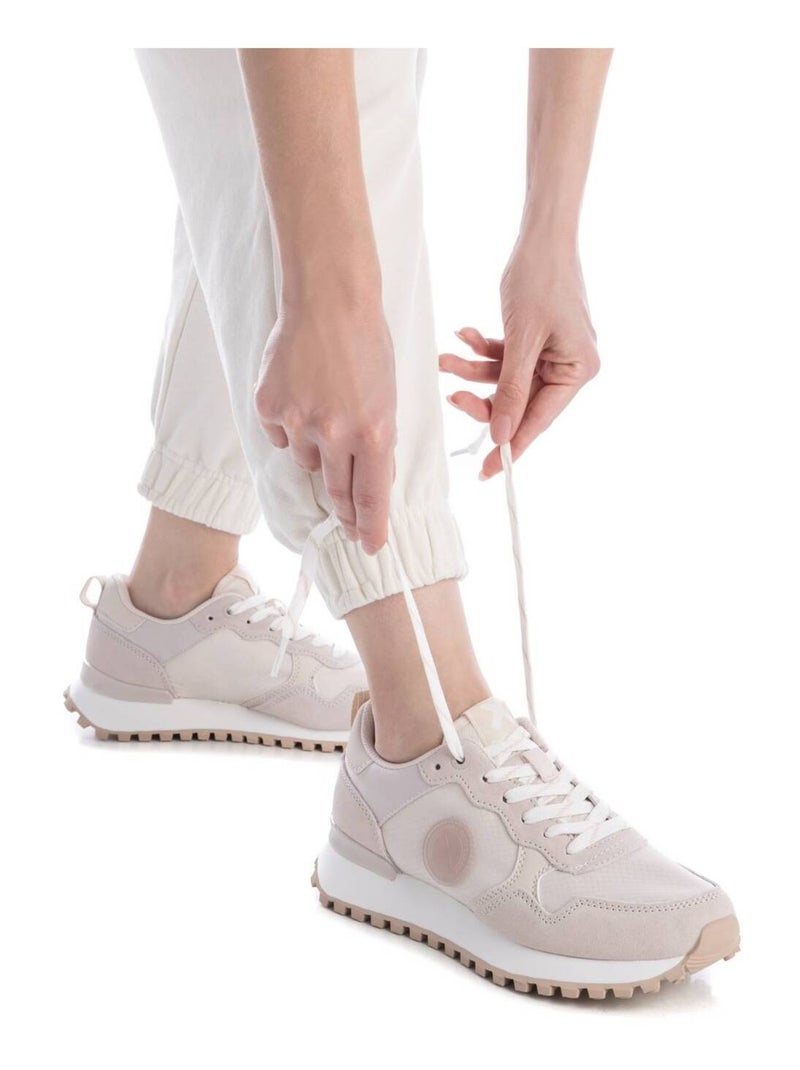 Baskets sport femme à lacets Beige - Kiabi