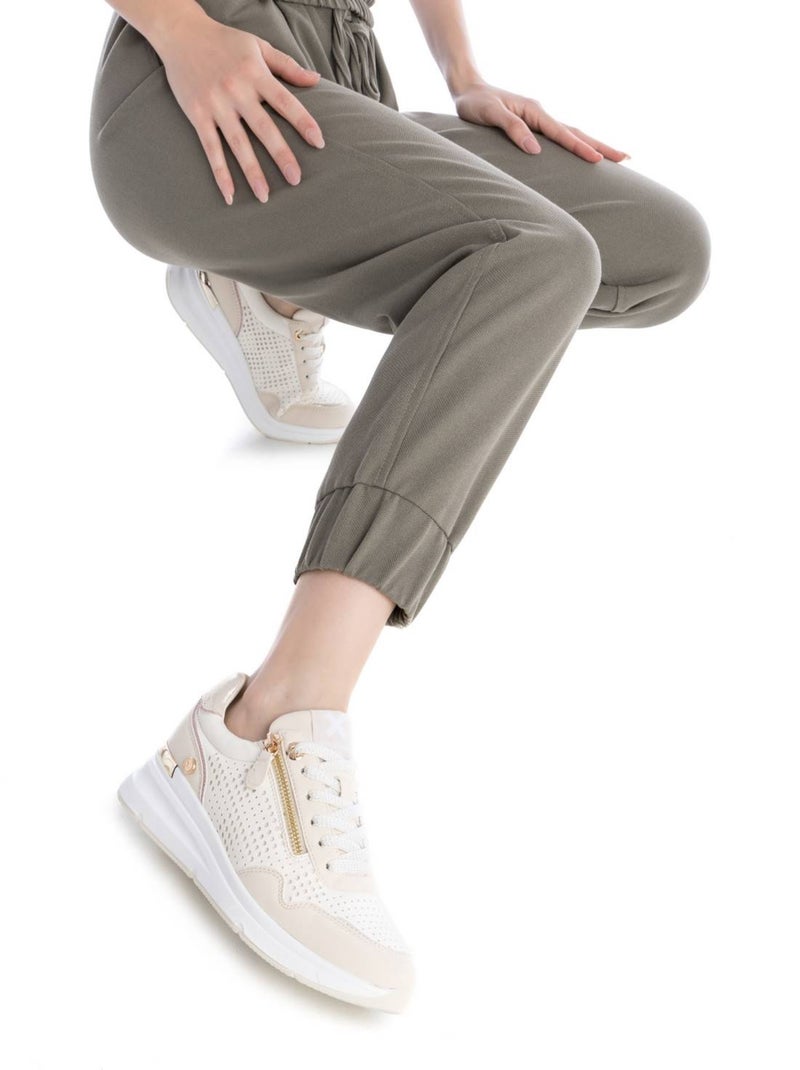 Baskets sport femme à lacets Beige - Kiabi