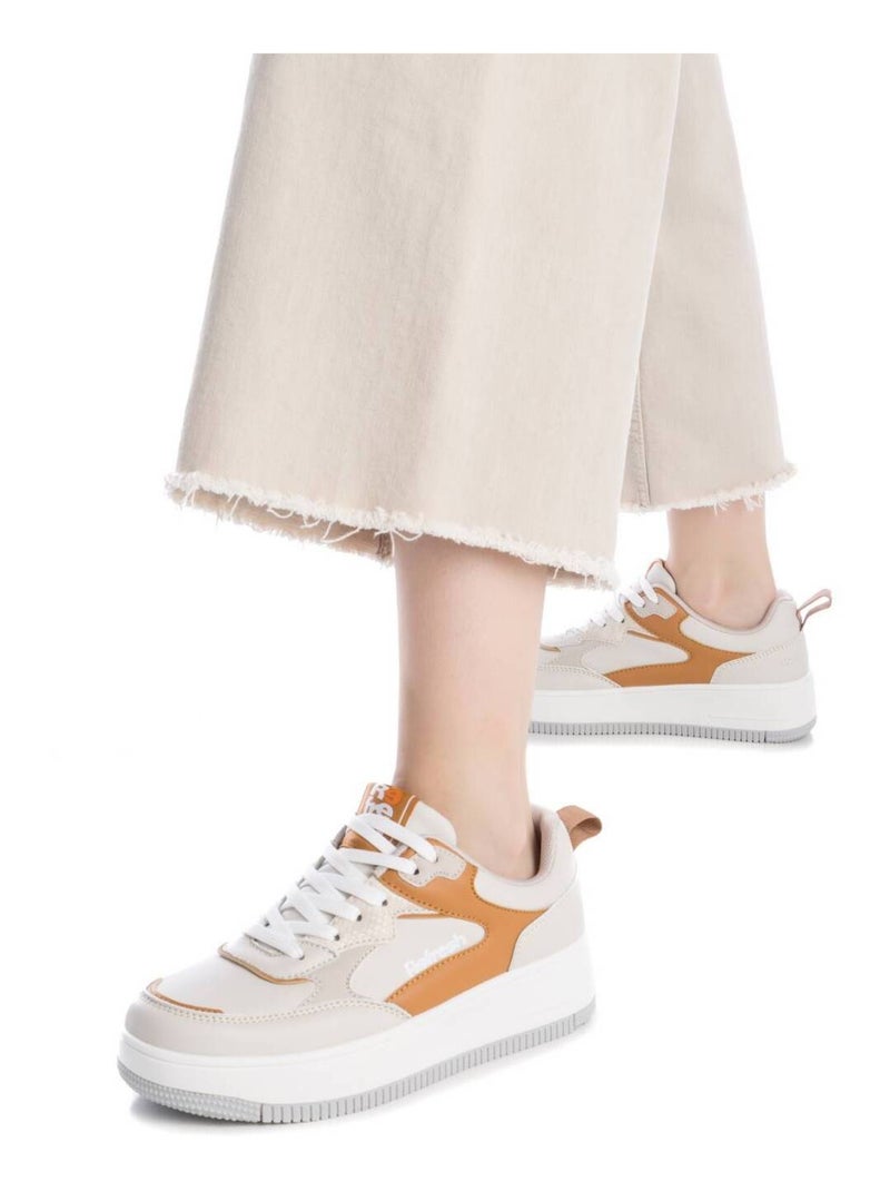 Baskets sport femme à lacets Beige - Kiabi
