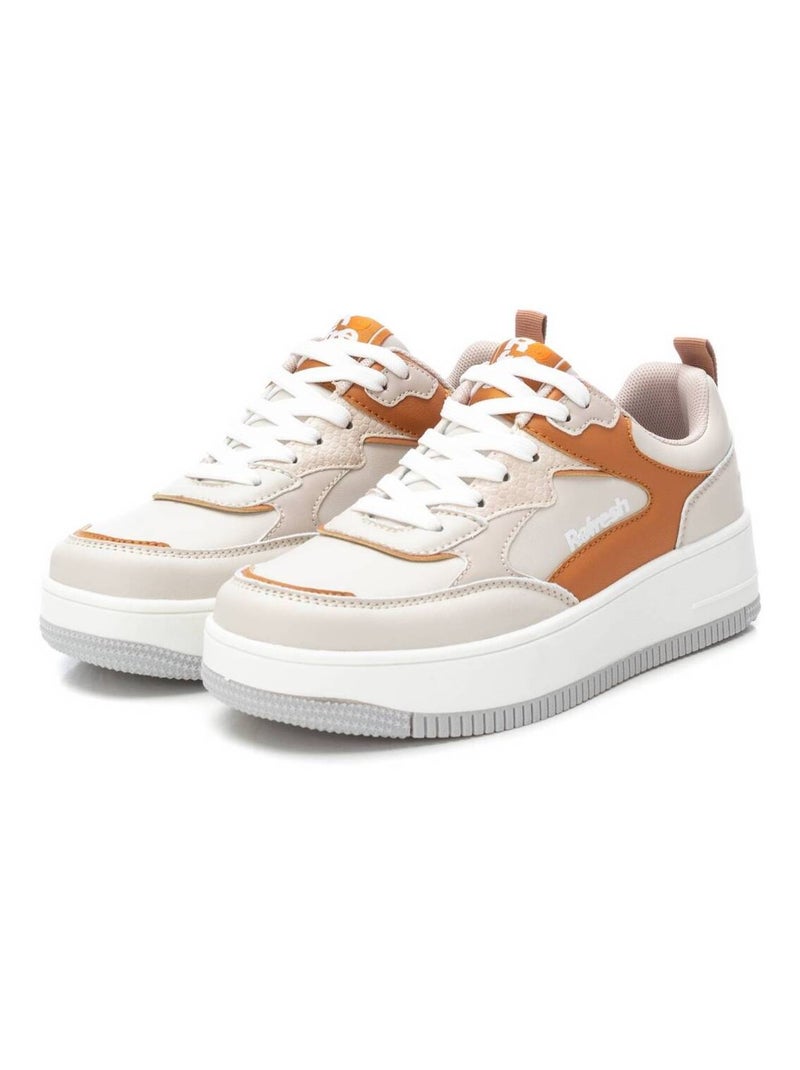 Baskets sport femme à lacets Beige - Kiabi