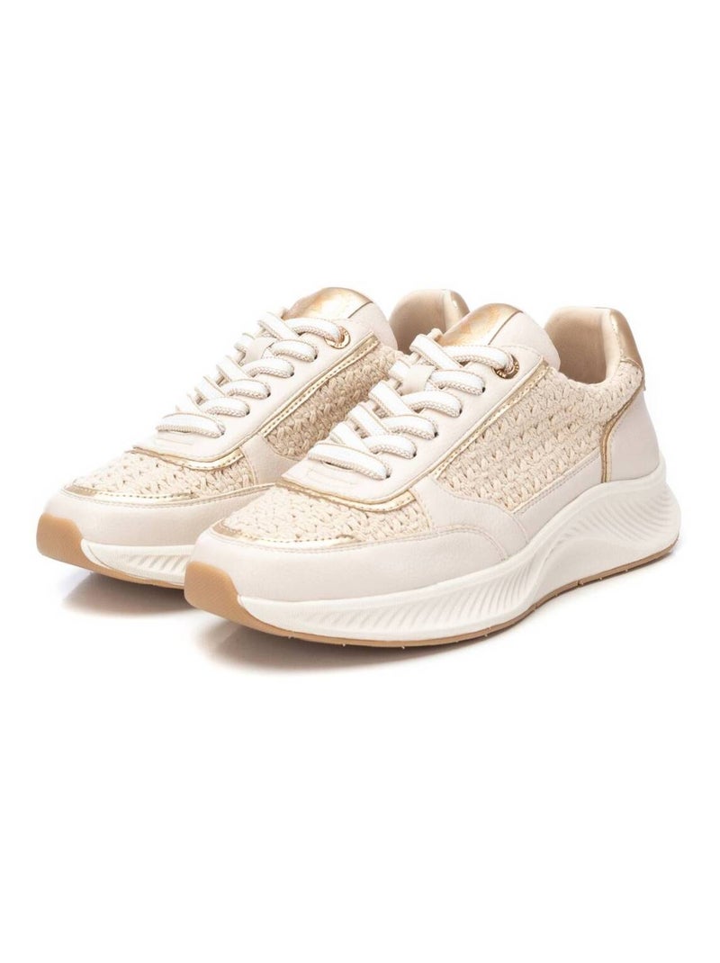Baskets sport femme à lacets Beige - Kiabi