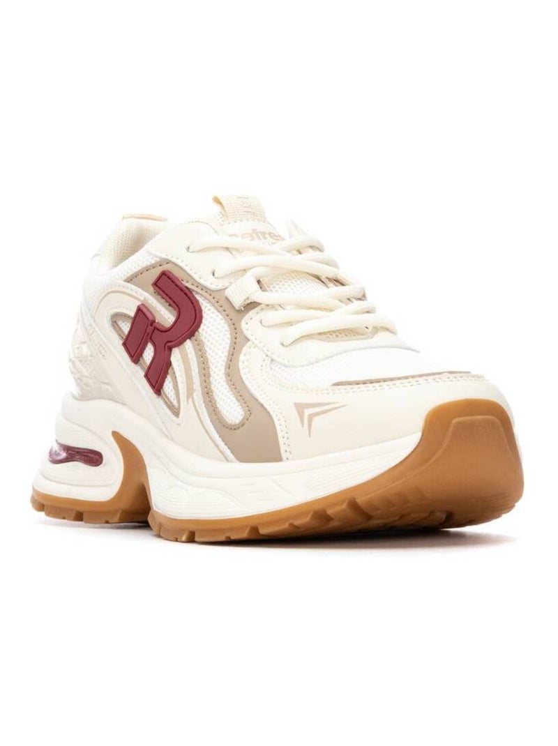 Baskets sport femme à lacets Beige - Kiabi