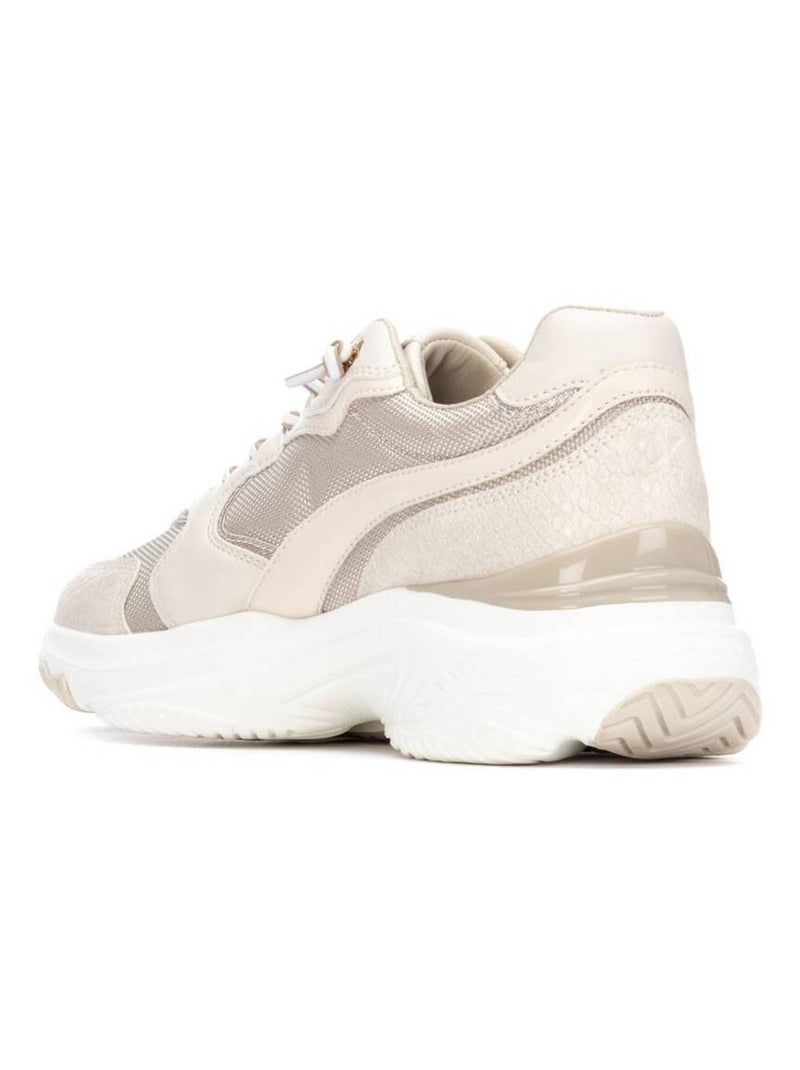 Baskets sport femme à lacets Beige - Kiabi