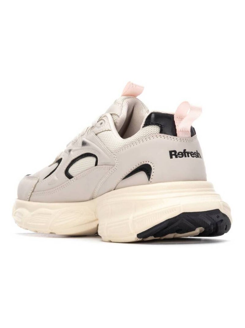 Baskets sport femme à lacets Beige - Kiabi