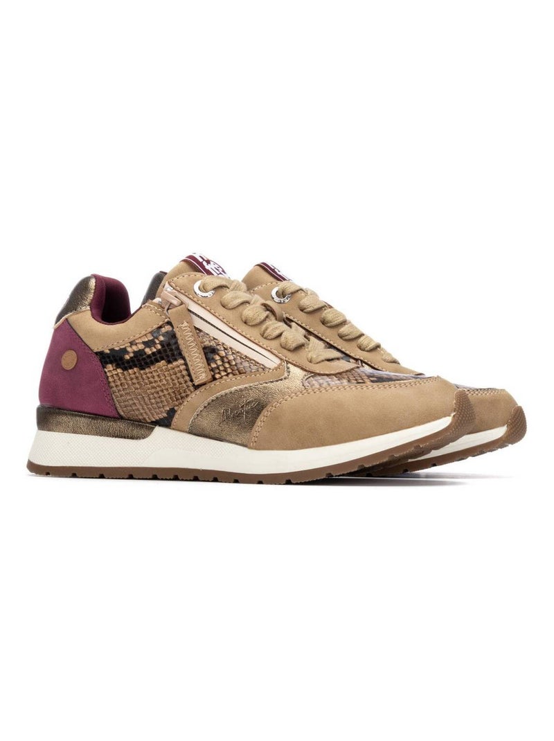 Baskets sport femme à lacets Beige - Kiabi