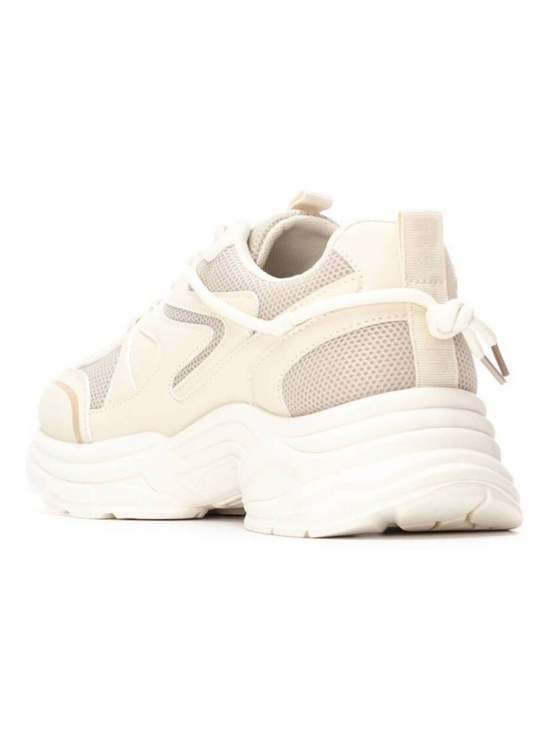 Baskets sport femme à lacets Beige - Kiabi