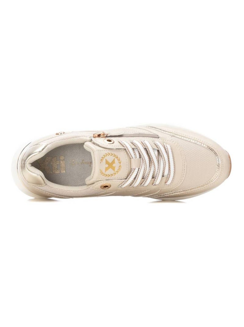 Baskets sport femme à lacets Beige - Kiabi