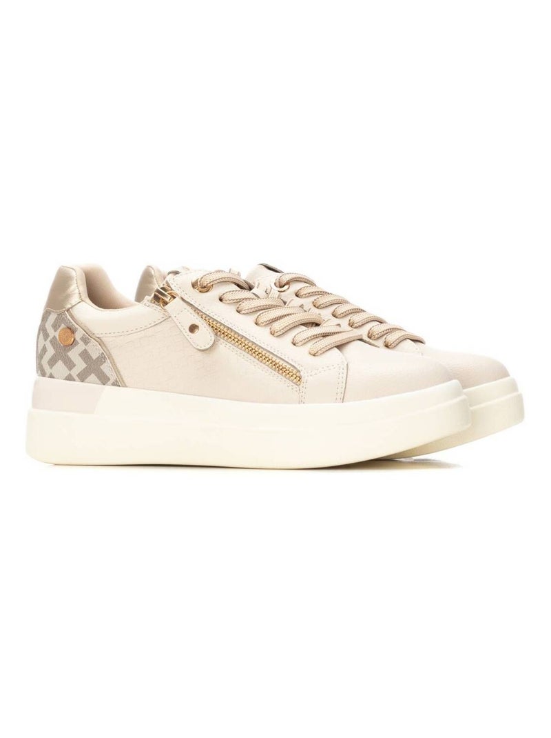Baskets sport femme à lacets Beige - Kiabi