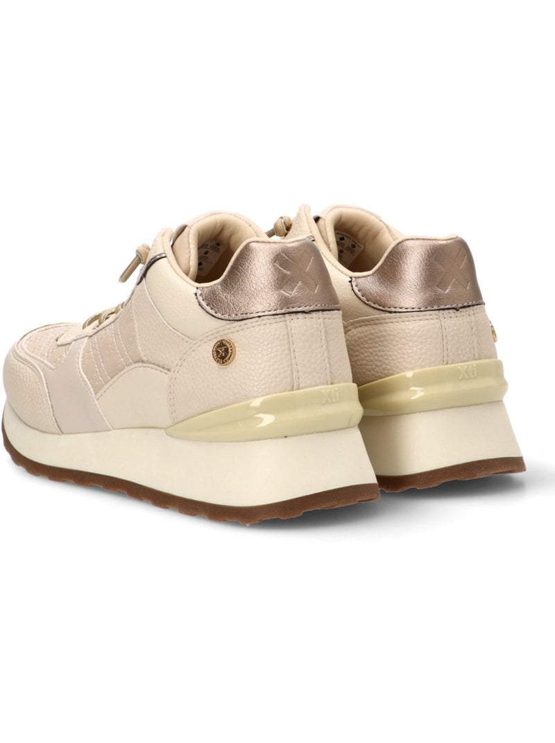 Baskets sport femme à lacets Beige - Kiabi
