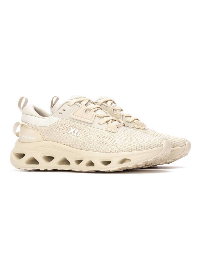 Baskets sport femme à lacets Beige - Kiabi
