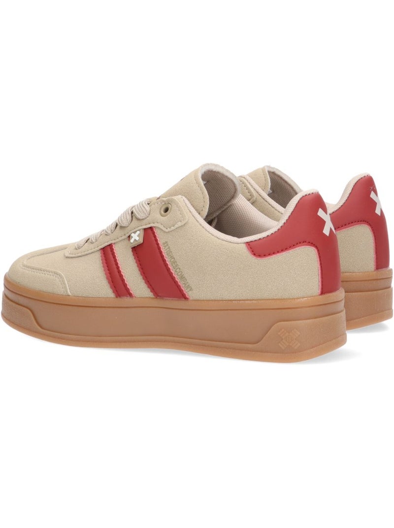 Baskets sport femme à lacets Beige - Kiabi