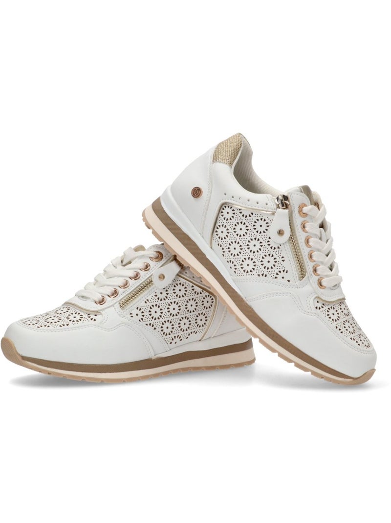 Baskets sport femme à lacets Blanc - Kiabi