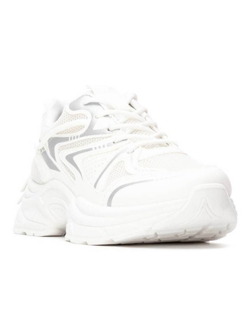 Baskets sport femme à lacets Blanc - Kiabi