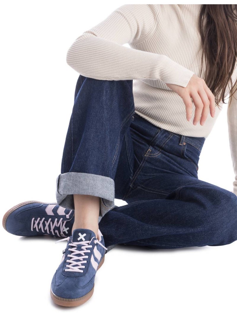 Baskets sport femme à lacets Bleu - Kiabi