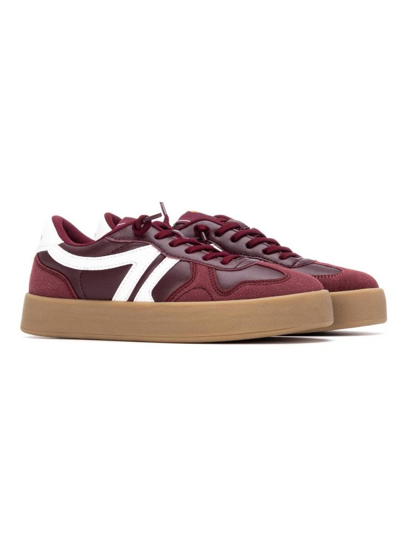Baskets sport femme à lacets Bordeaux - Kiabi