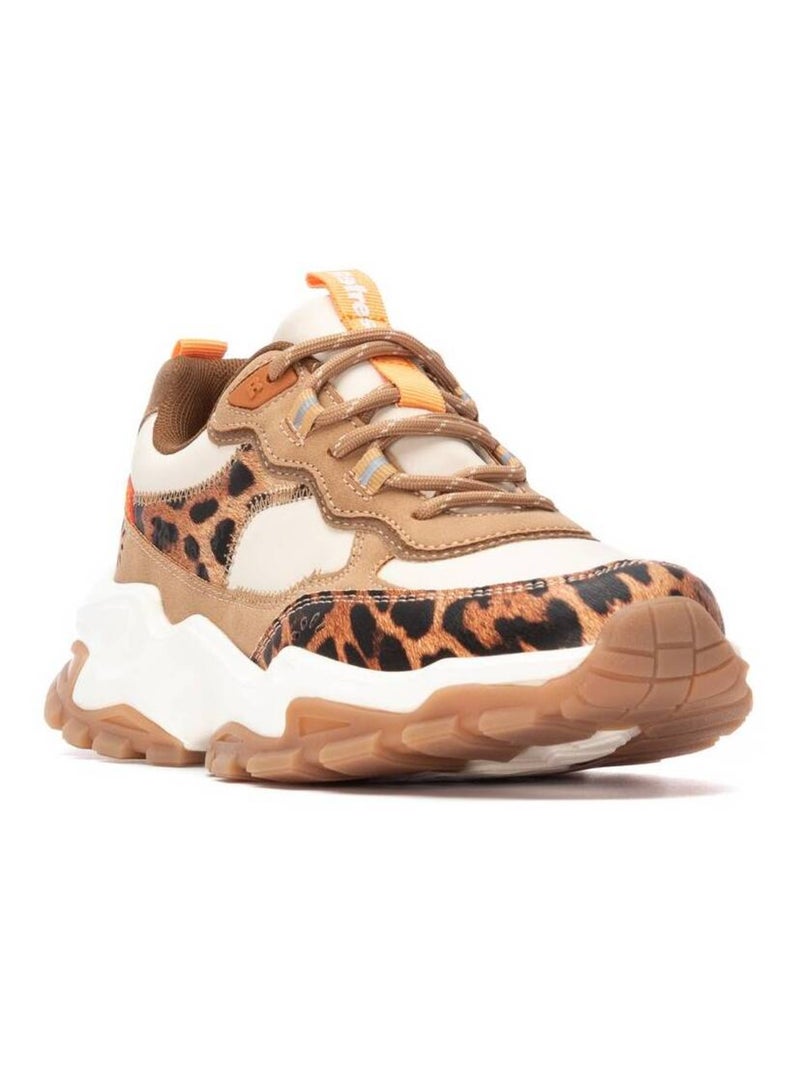 Baskets sport femme à lacets Camel - Kiabi