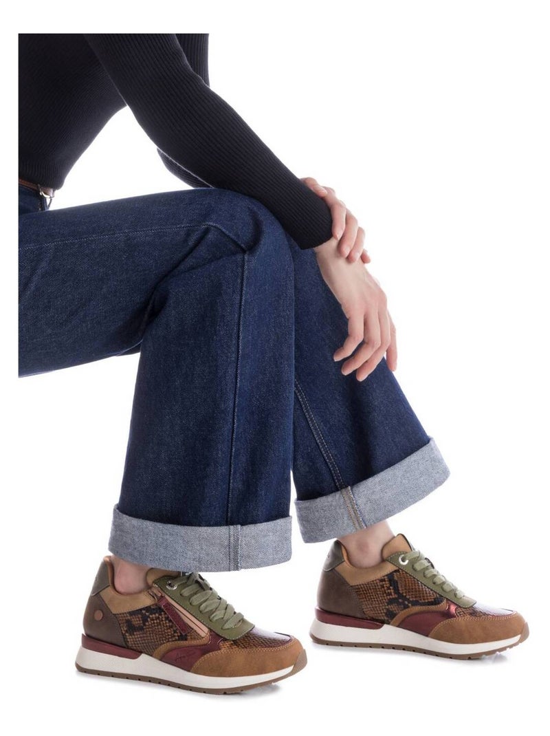 Baskets sport femme à lacets Camel - Kiabi