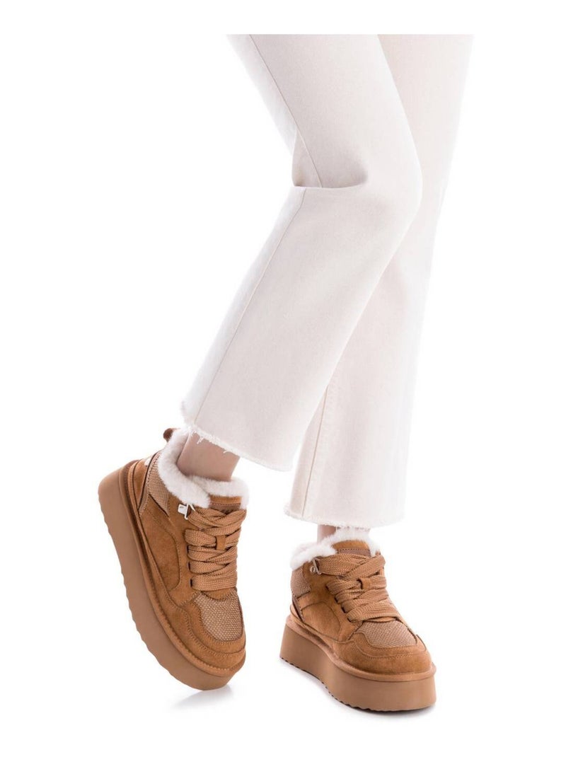 Baskets sport femme à lacets Camel - Kiabi