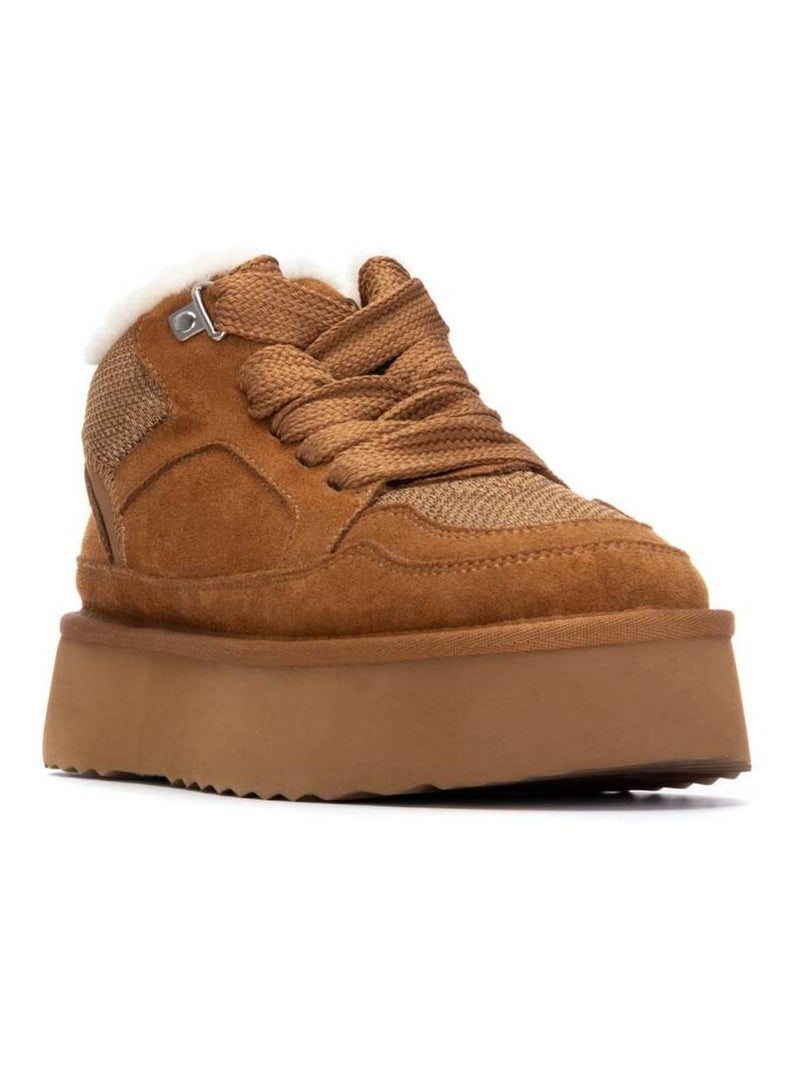Baskets sport femme à lacets Camel - Kiabi