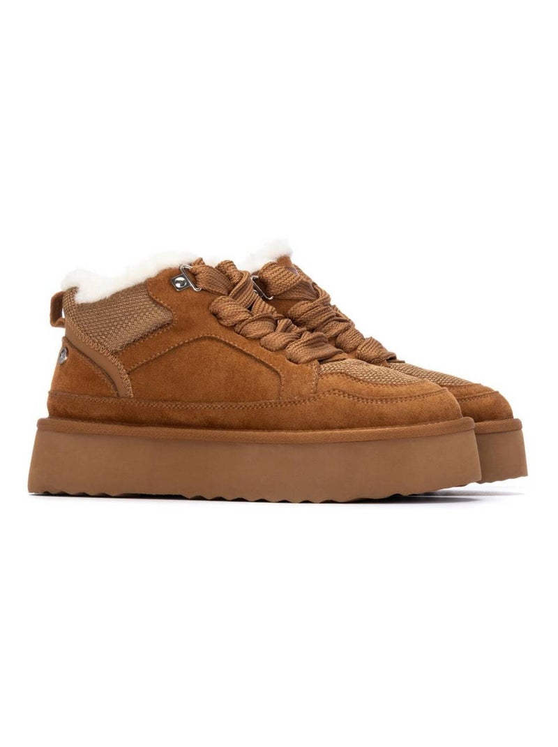 Baskets sport femme à lacets Camel - Kiabi