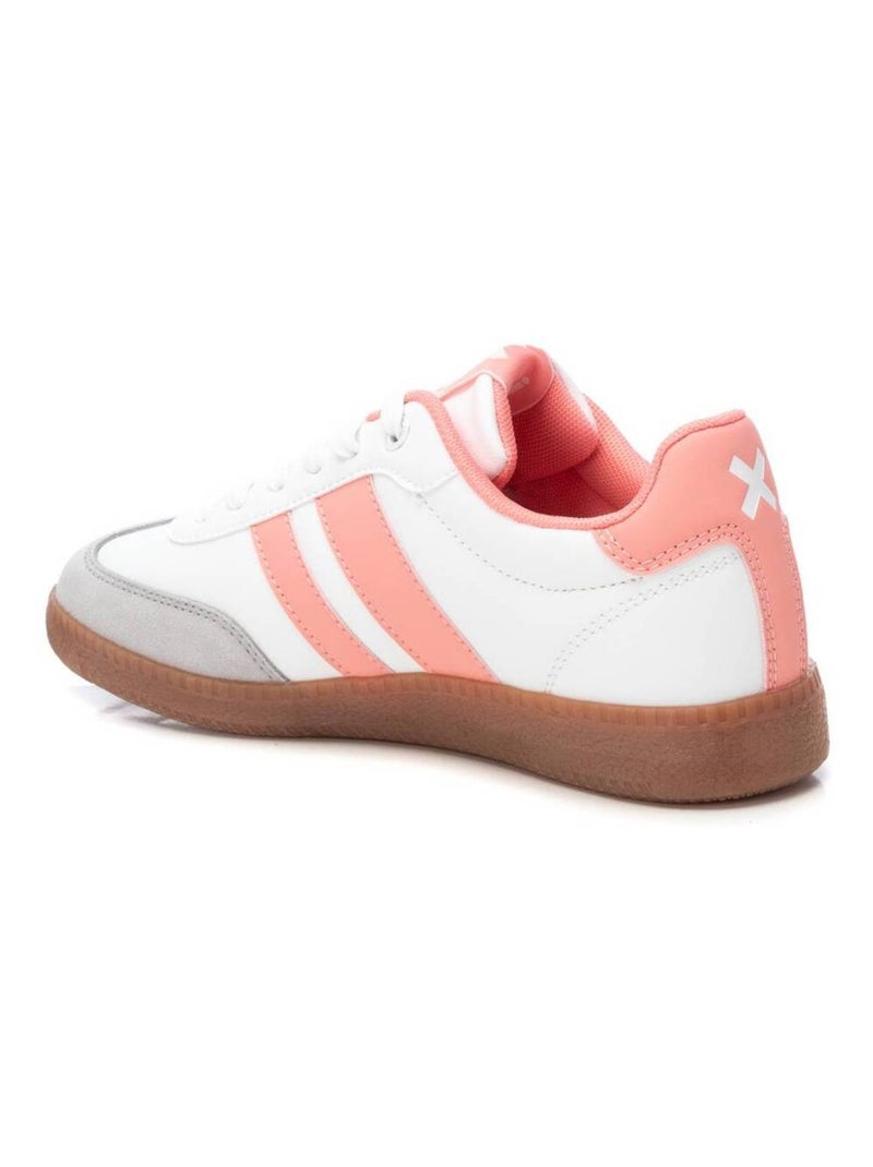Baskets sport femme à lacets Corail/Turquoise/Crème - Kiabi