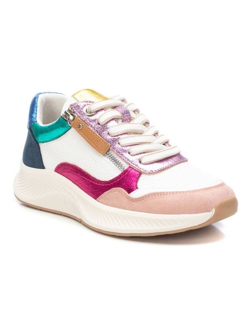 Baskets sport femme à lacets Crème - Kiabi