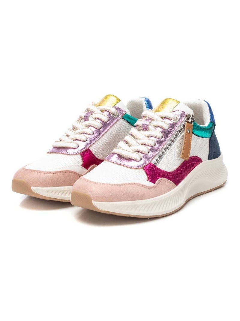 Baskets sport femme à lacets Crème - Kiabi