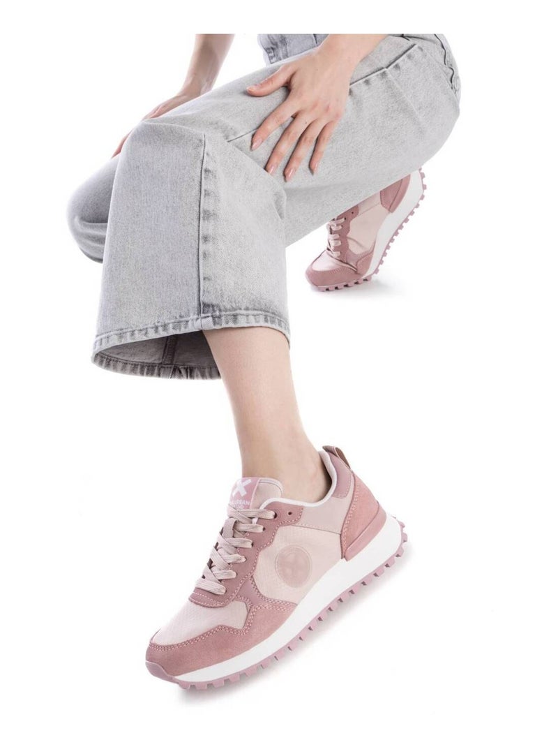 Baskets sport femme à lacets Crème - Kiabi