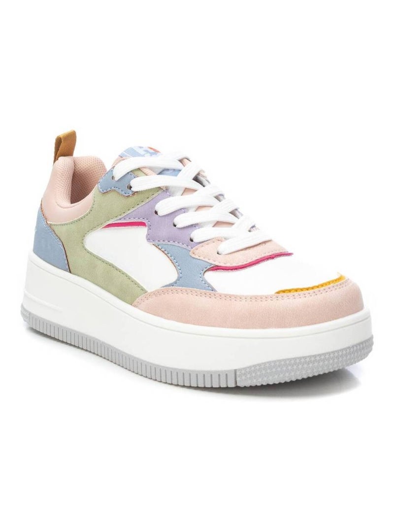 Baskets sport femme à lacets Crème - Kiabi