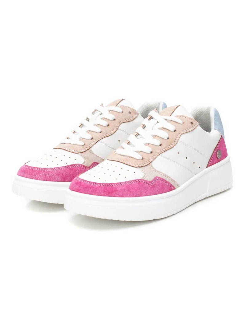 Baskets sport femme à lacets Crème - Kiabi