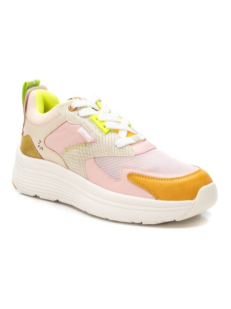 Baskets sport femme à lacets Crème - Kiabi