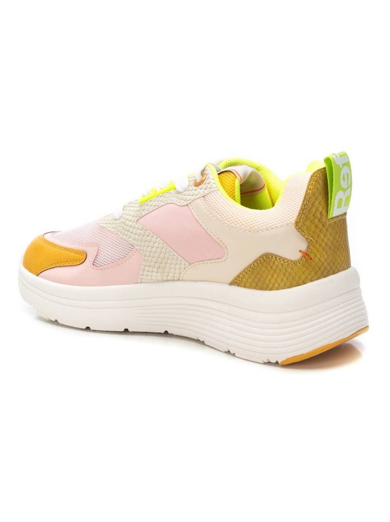 Baskets sport femme à lacets Crème - Kiabi