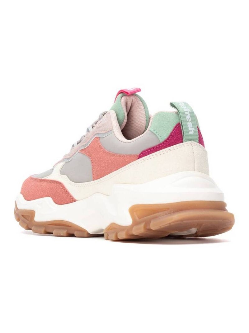 Baskets sport femme à lacets Crème - Kiabi