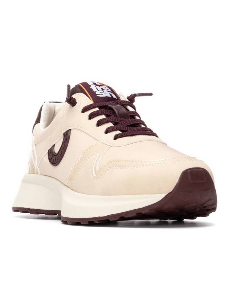 Baskets sport femme à lacets Crème - Kiabi