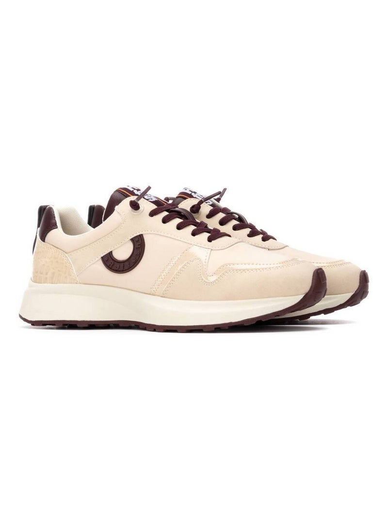 Baskets sport femme à lacets Crème - Kiabi