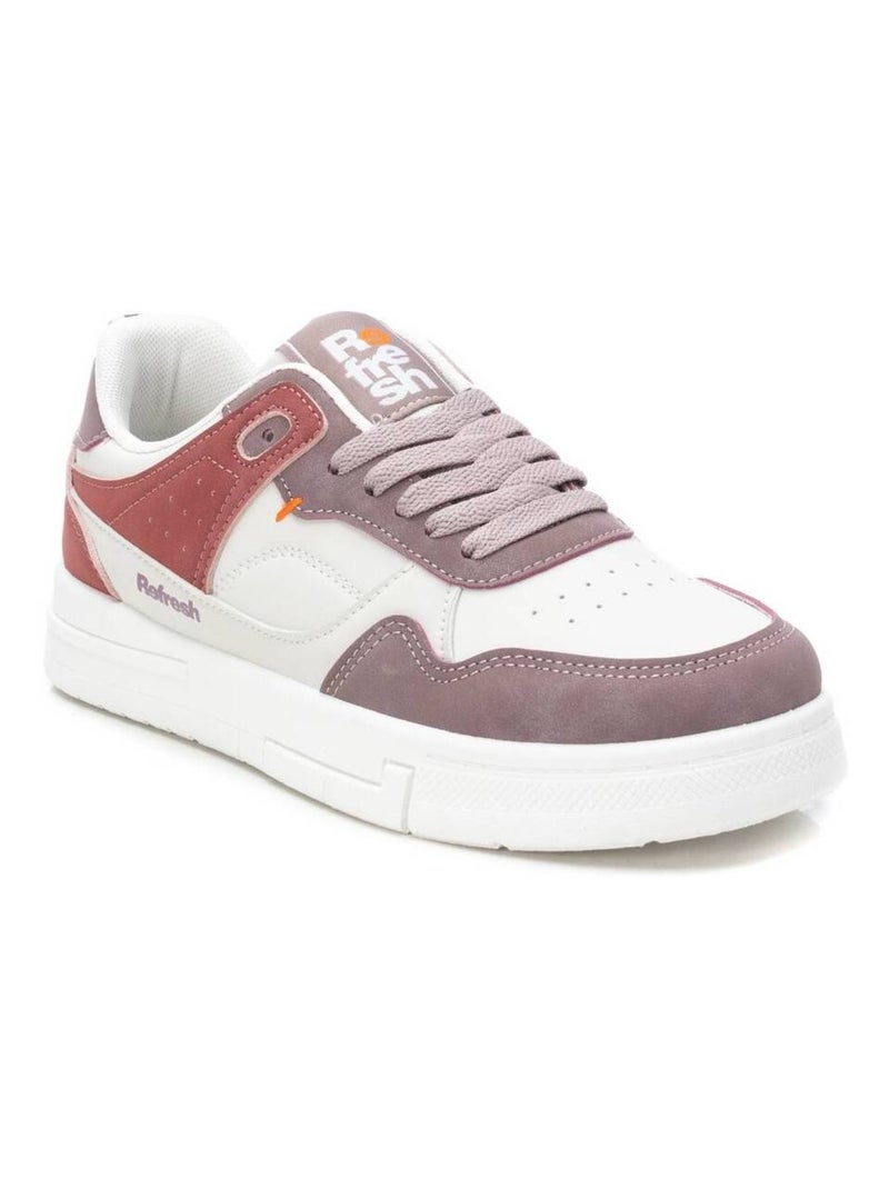 Baskets sport femme à lacets Crème - Kiabi