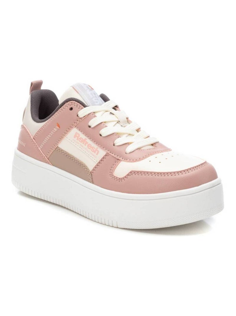 Baskets sport femme à lacets Crème - Kiabi