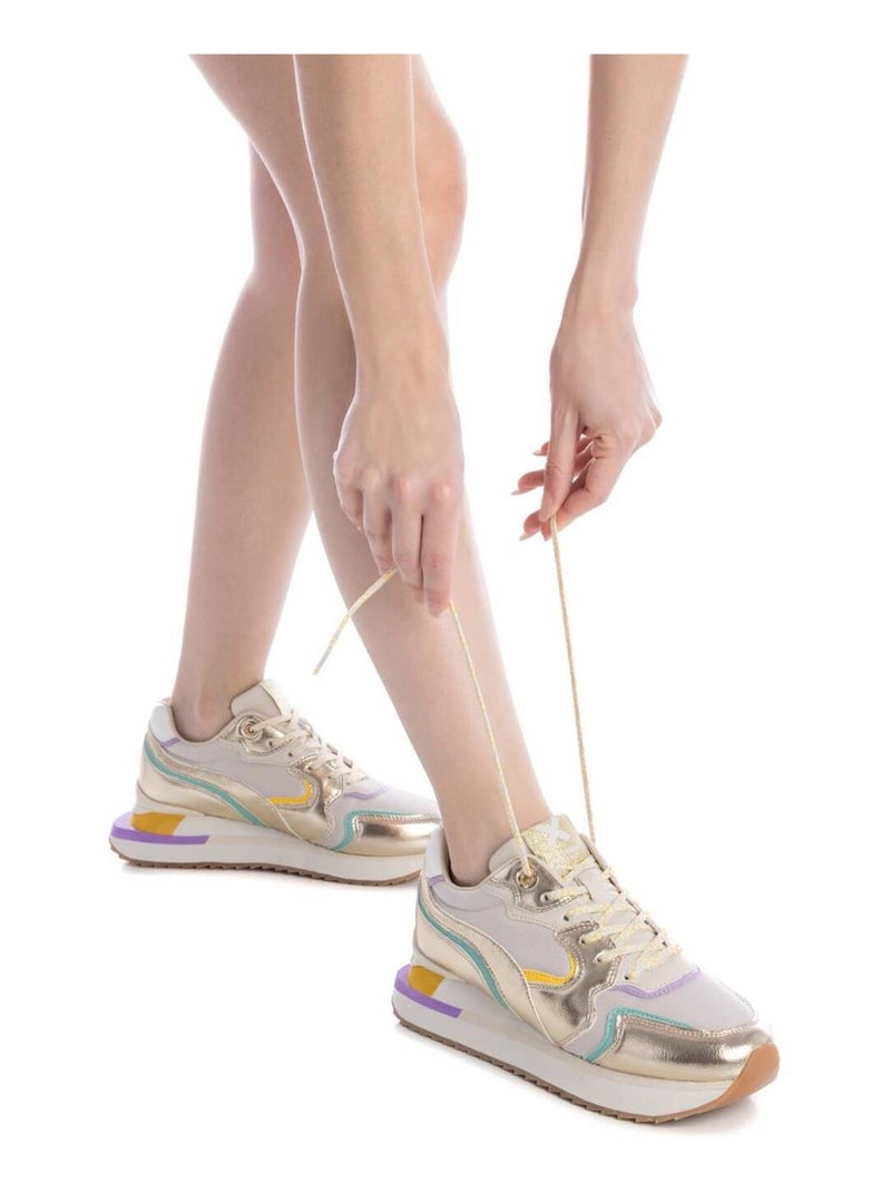 Baskets sport femme à lacets Doré/or - Kiabi