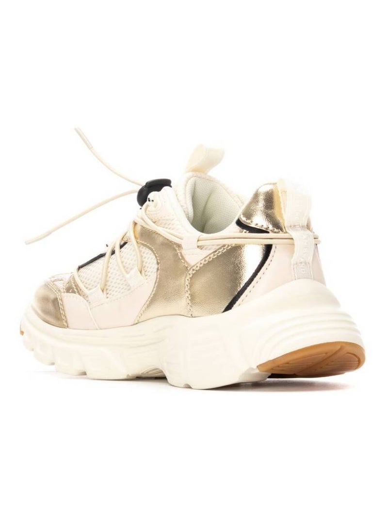 Baskets sport femme à lacets Doré/or - Kiabi