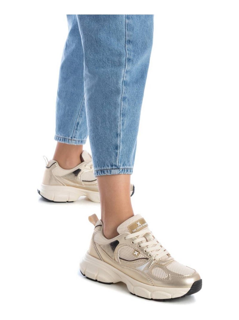 Baskets sport femme à lacets Doré/or - Kiabi
