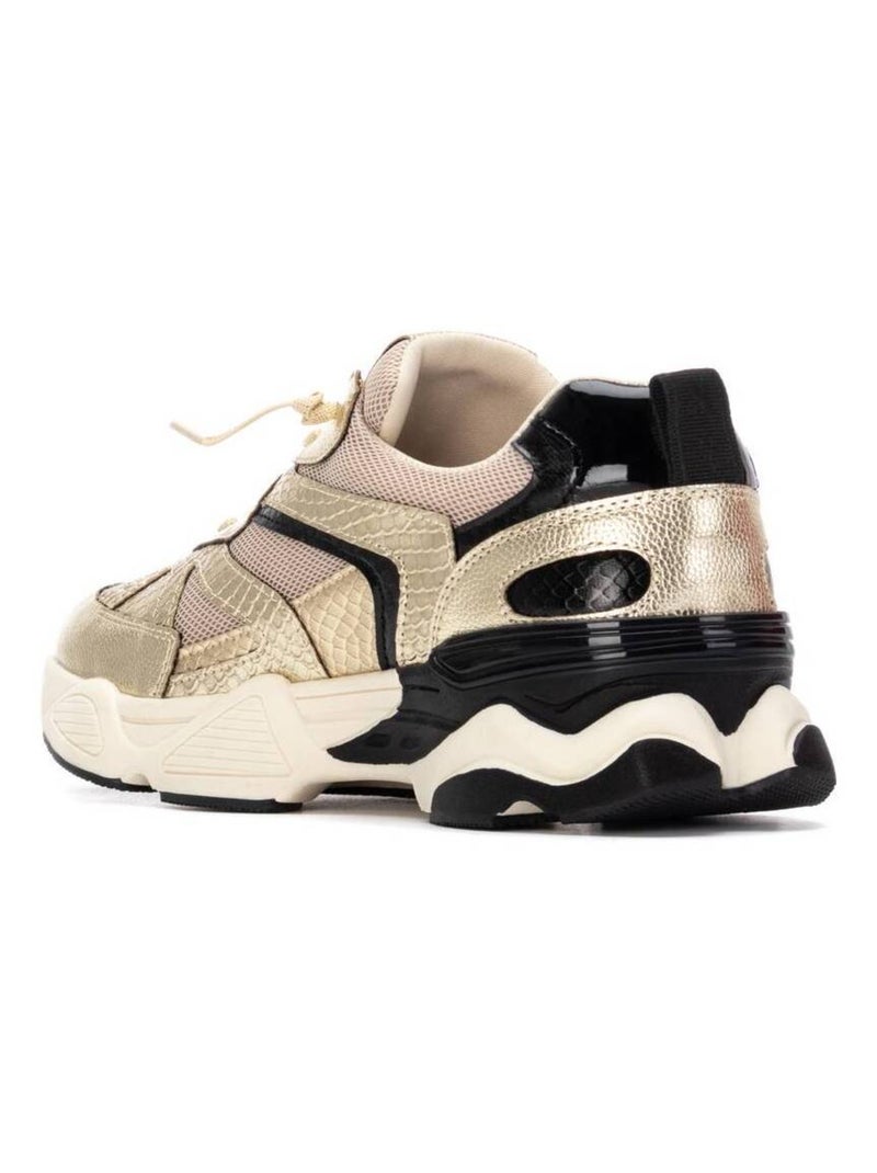 Baskets sport femme à lacets Doré/or - Kiabi