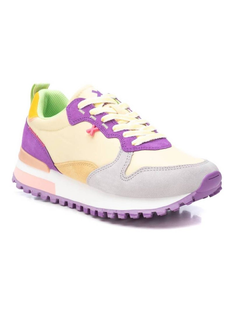 Baskets sport femme à lacets Jaune - Kiabi