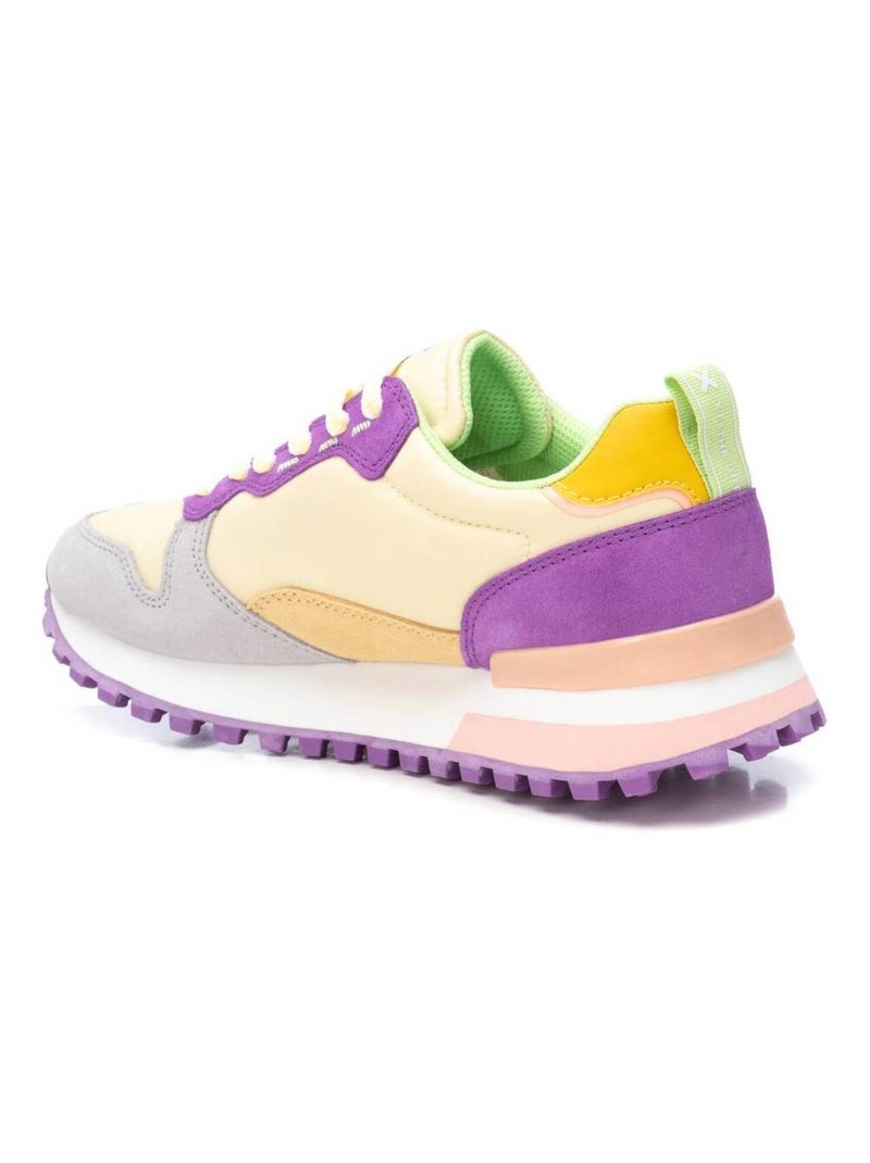 Baskets sport femme à lacets Jaune - Kiabi