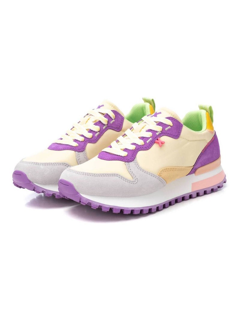 Baskets sport femme à lacets Jaune - Kiabi