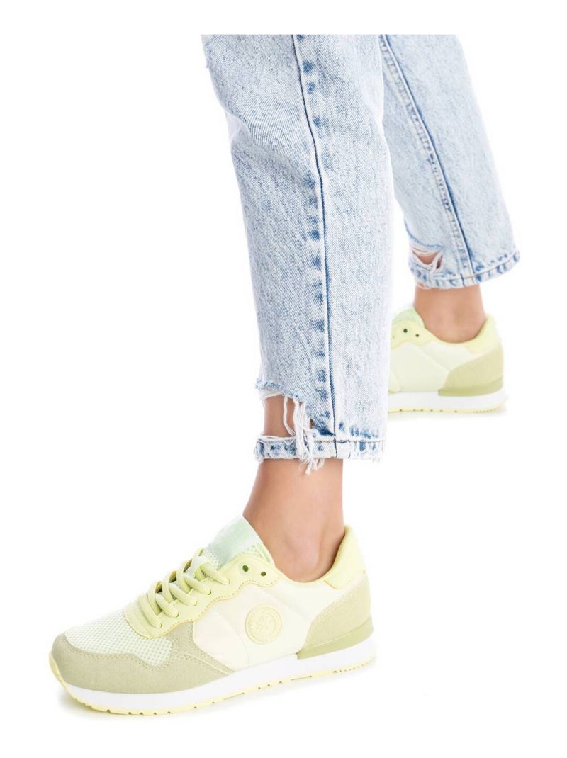 Baskets sport femme à lacets Jaune - Kiabi