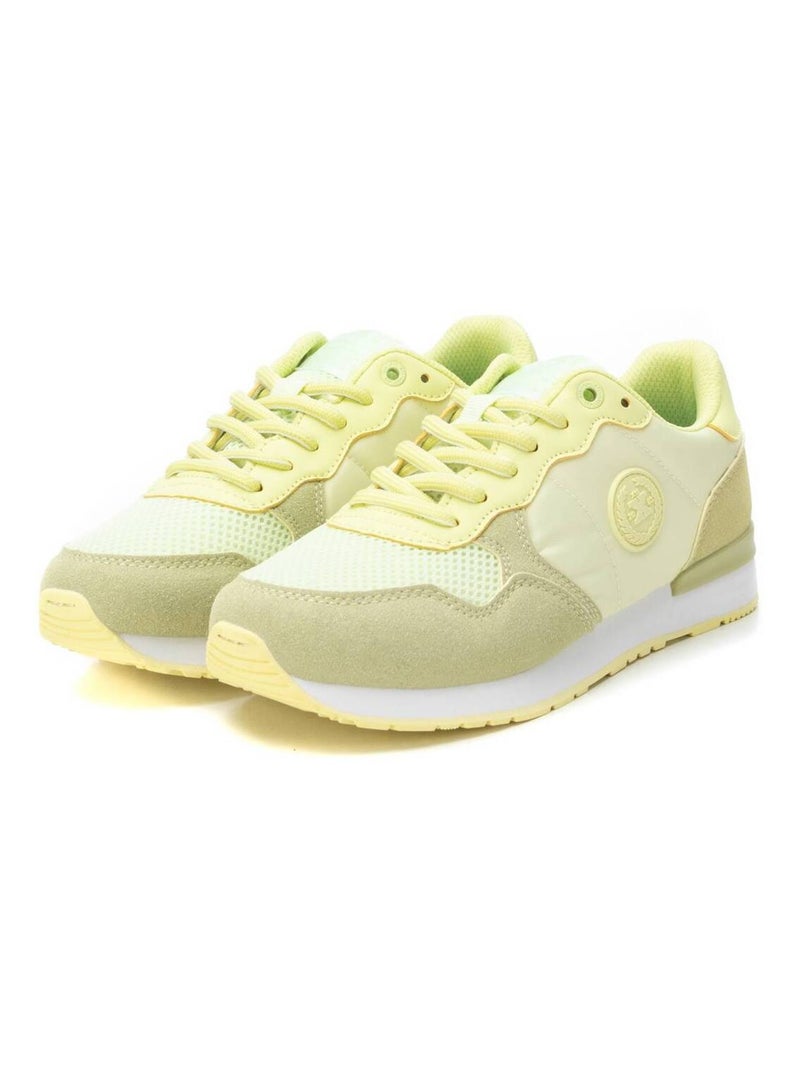 Baskets sport femme à lacets Jaune - Kiabi