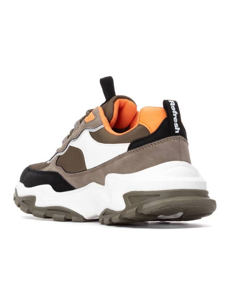 Baskets sport femme à lacets Kaki - Kiabi