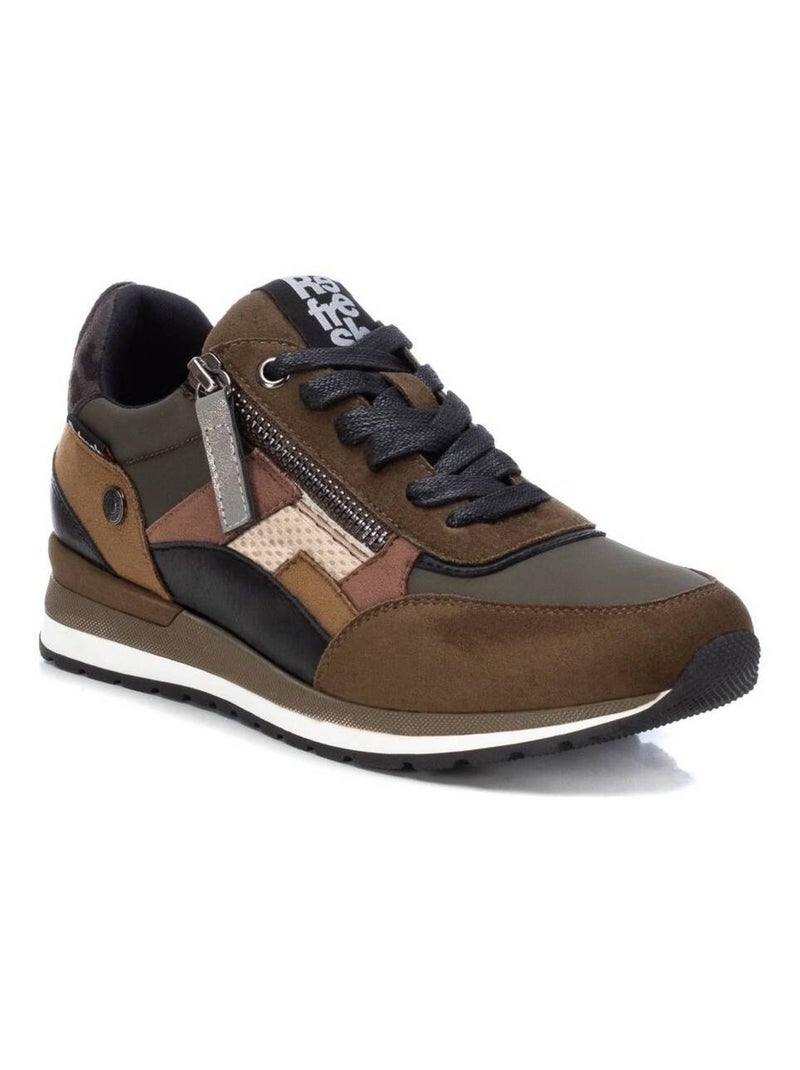 Baskets sport femme à lacets Kaki - Kiabi