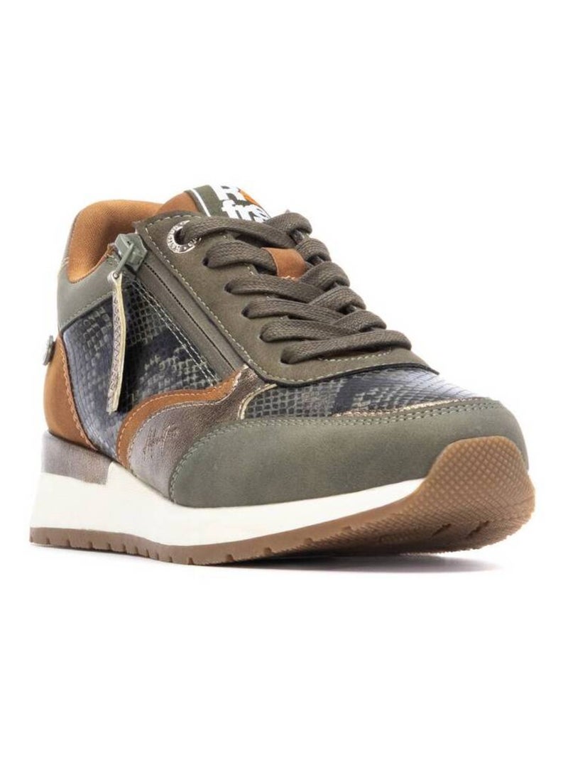 Baskets sport femme à lacets Kaki - Kiabi